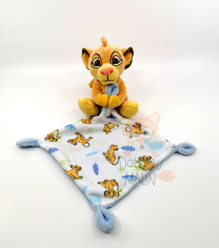  - simba the lion - plush with comforter yellow blue white 25 cm 